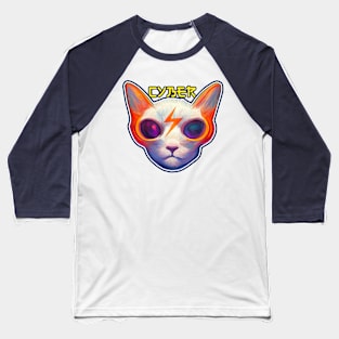 Cyber cat Baseball T-Shirt